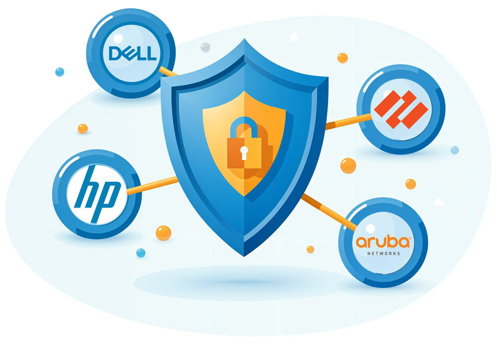 freepik a blue shield with a orange lock symbol in the cen 82726